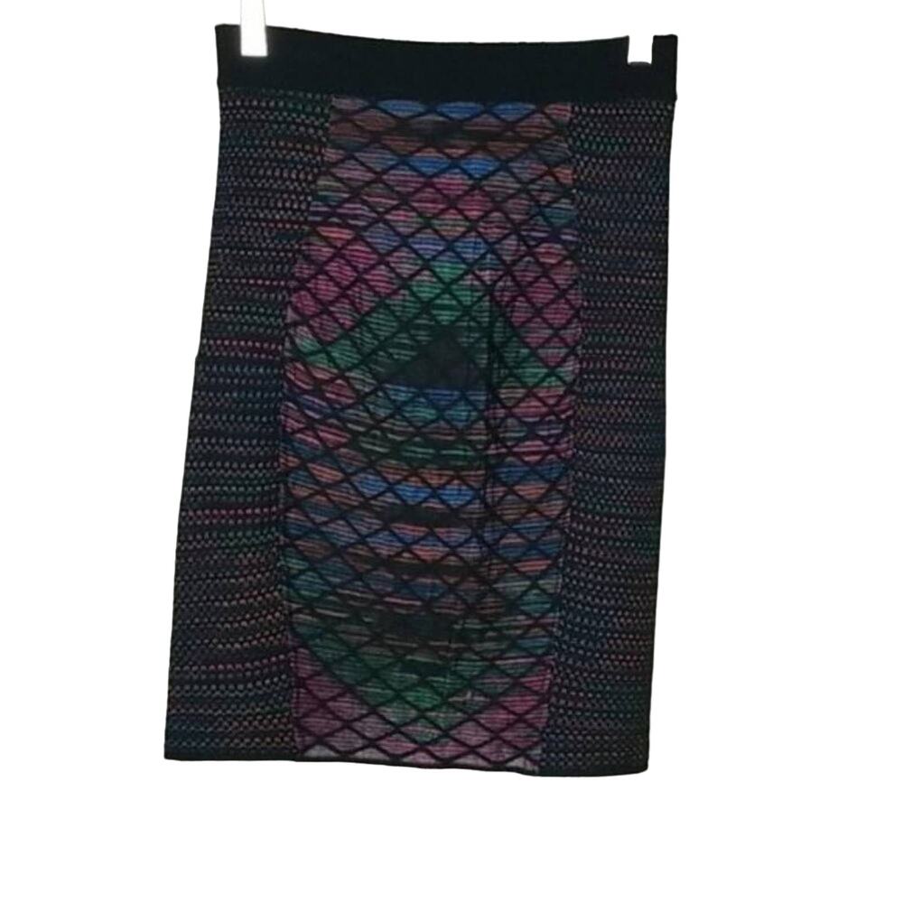 M by Missoni Multicolor Knit Knee Length Pencil Skirt